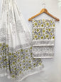 Hand Block Cotton Salwar Suit Set with Cotton Dupatta  - TSPSMVJ121