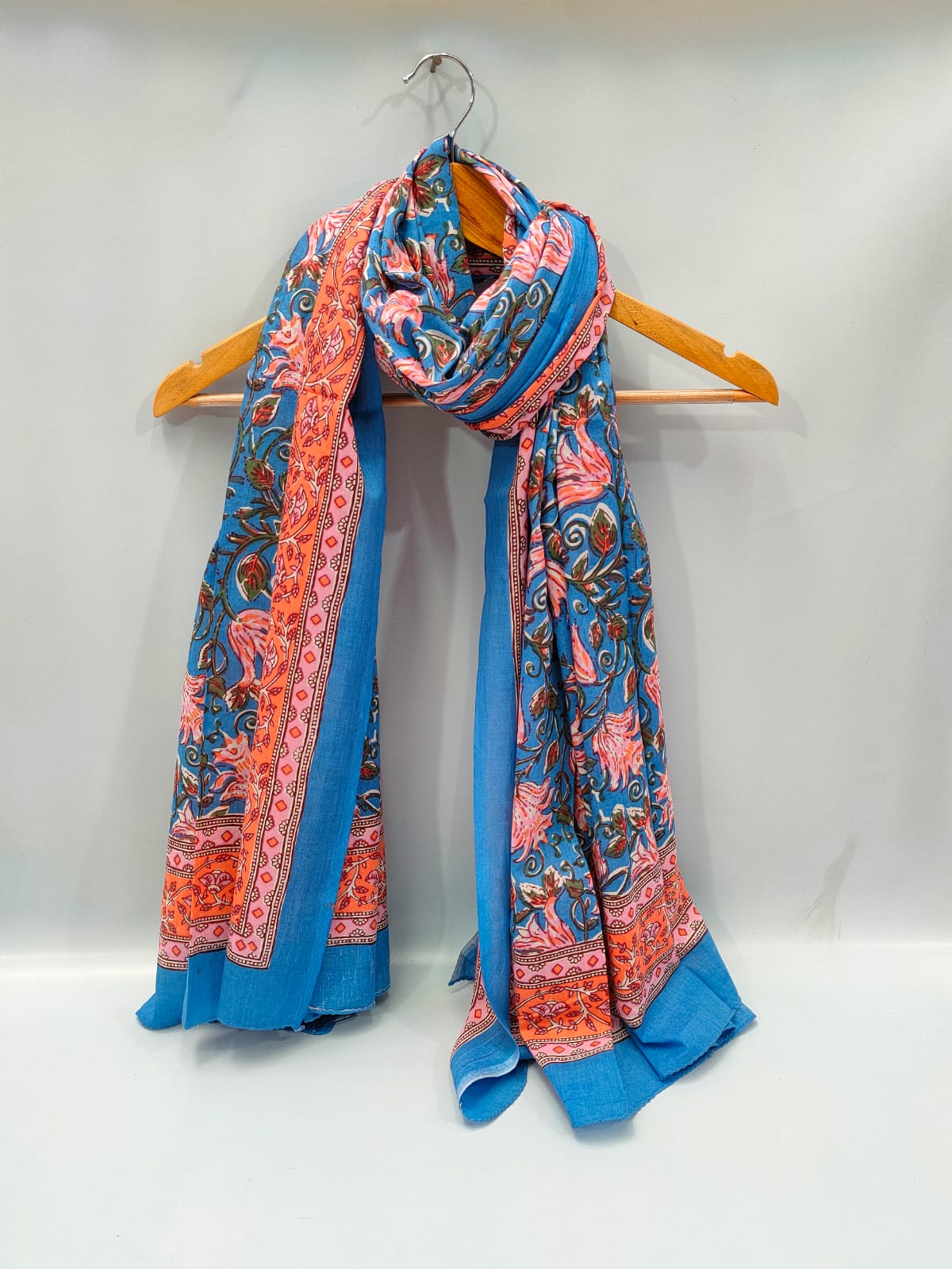 2 meter hand block printed Dupatta Stole