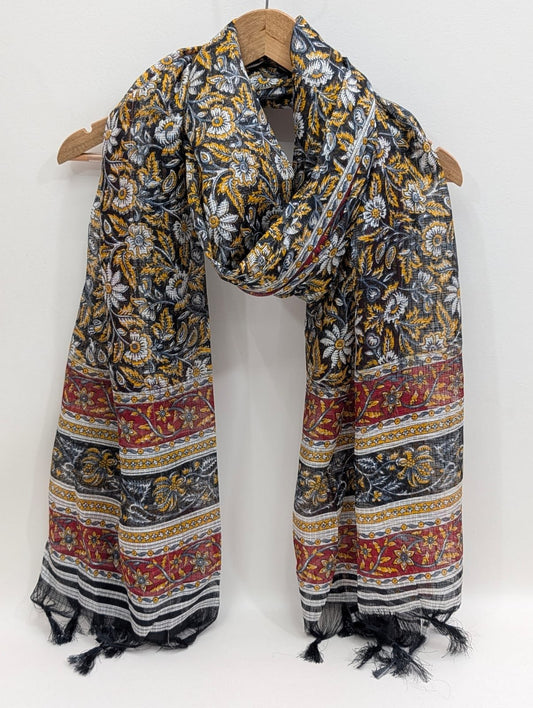 2 meter hand block printed Dupatta Stole