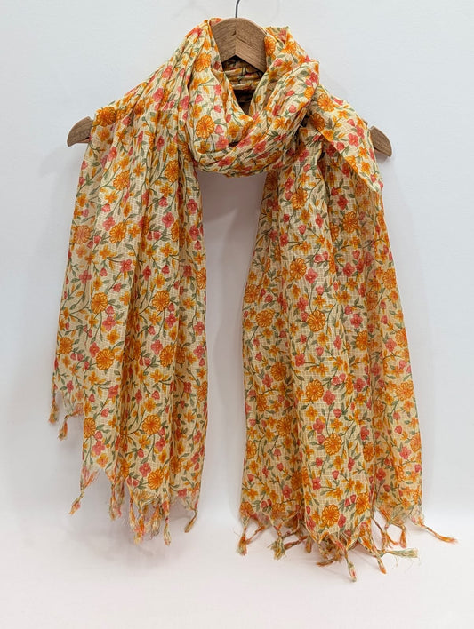 2 meter hand block printed Dupatta Stole