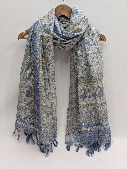 2 meter hand block printed Dupatta Stole