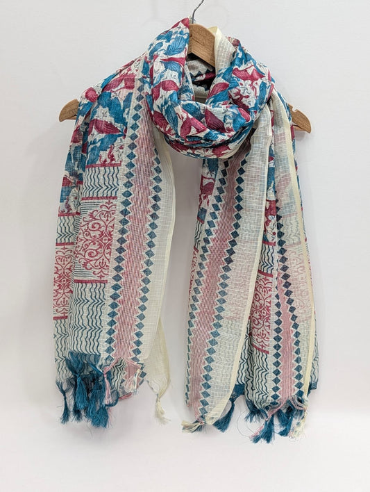 2 meter hand block printed Dupatta Stole