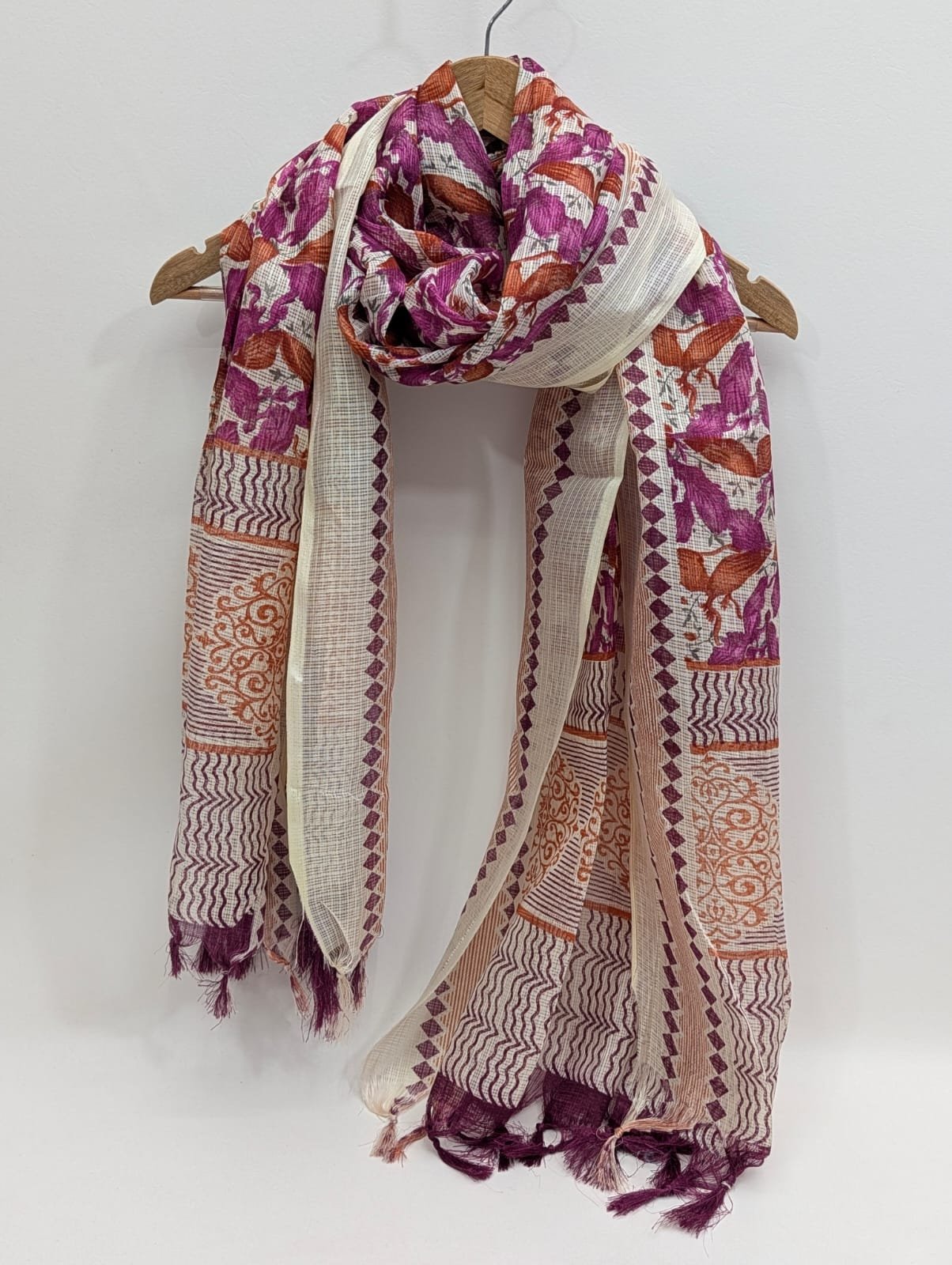 2 meter hand block printed Dupatta Stole