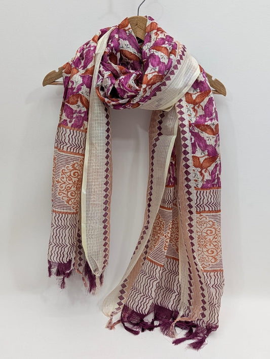 2 meter hand block printed Dupatta Stole