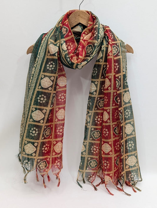 2 meter hand block printed Dupatta Stole