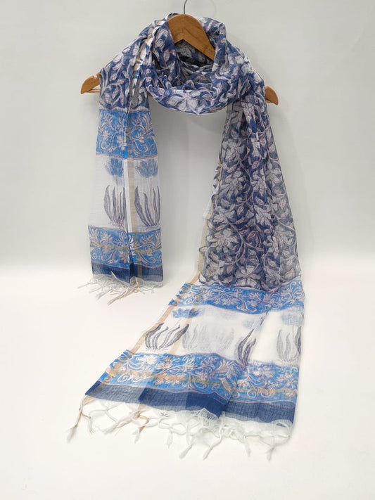 Kota Doriya Block Printed 2.5 mtr Dupatta
