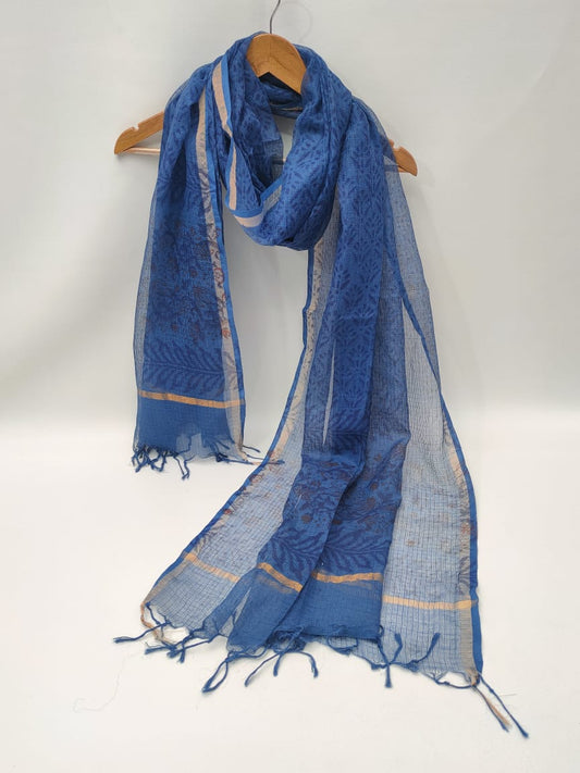 Kota Doriya Block Printed 2.5 mtr Dupatta