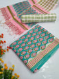 Hand Block Cotton Salwar Suit Set with Kota Doriya Dupatta  - TSPSKDVV35