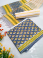 Hand Block Cotton Salwar Suit Set with Kota Doriya Dupatta  - TSPSKDVV37