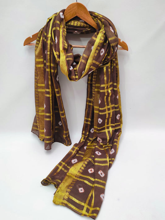 2.5 Meter Bandhani Mul-Cotton Dupatta 