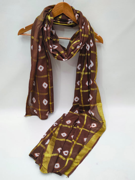 2.5 Meter Bandhani Mul-Cotton Dupatta 