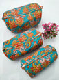 Set of 3 Pouches With A Waterproof Lining, Perfect For Cosmetics