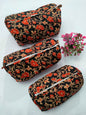 Set of 3 Pouches With A Waterproof Lining, Perfect For Cosmetics