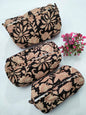 Set of 3 Pouches With A Waterproof Lining, Perfect For Cosmetics