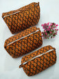 Set of 3 Pouches With A Waterproof Lining, Perfect For Cosmetics