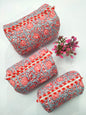 Set of 3 Pouches With A Waterproof Lining, Perfect For Cosmetics