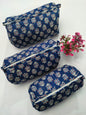 Set of 3 Pouches With A Waterproof Lining, Perfect For Cosmetics