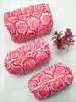 Set of 3 Pouches With A Waterproof Lining, Perfect For Cosmetics