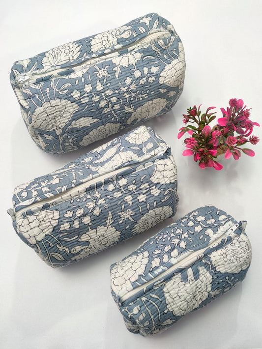 Set of 3 Pouches With A Waterproof Lining, Perfect For Cosmetics