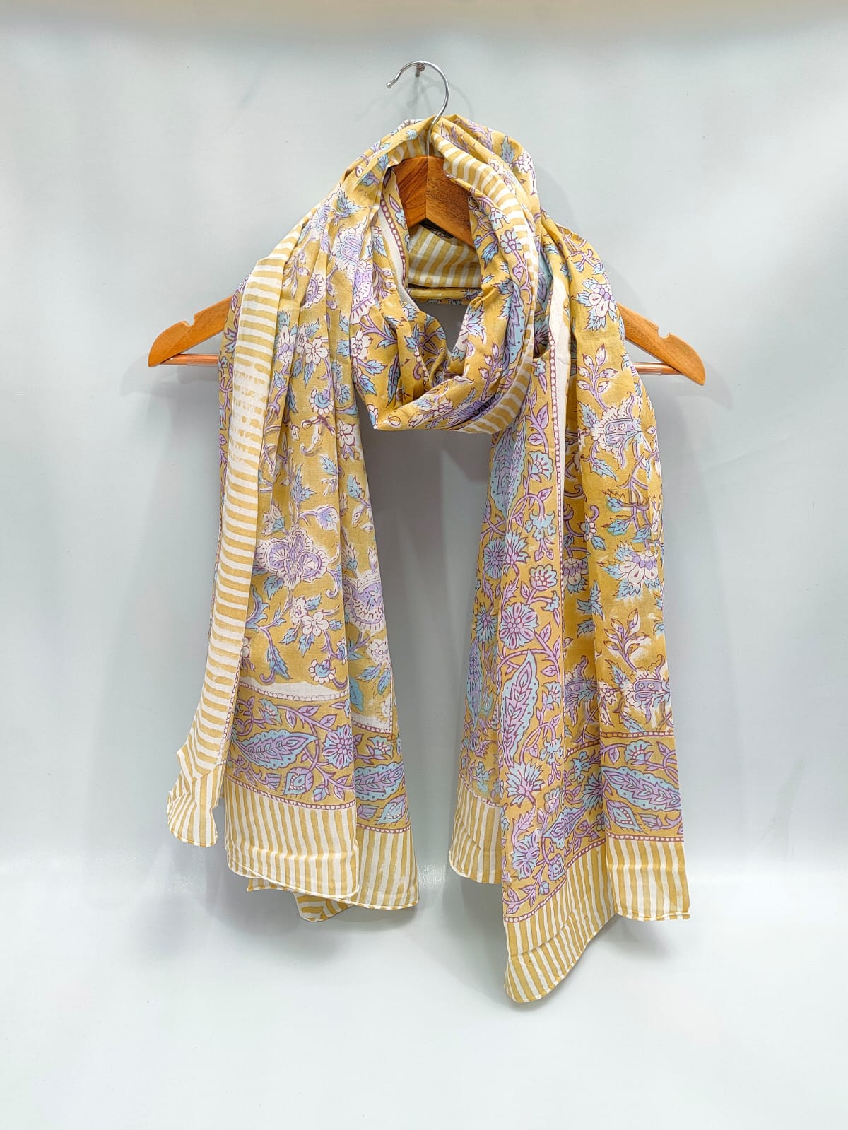 2 meter cotton Stole Dupatta Hand block printed