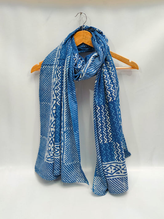 2 meter cotton Stole Dupatta Hand block printed