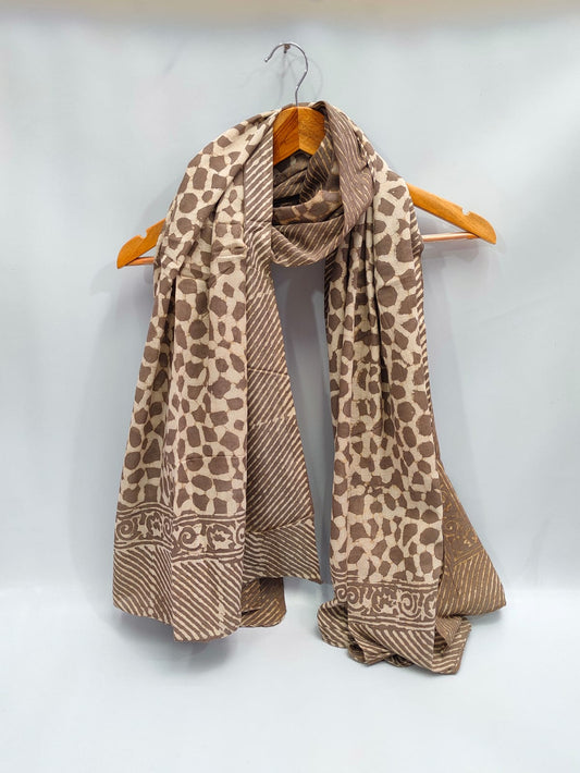 2 meter cotton Stole Dupatta Hand block printed
