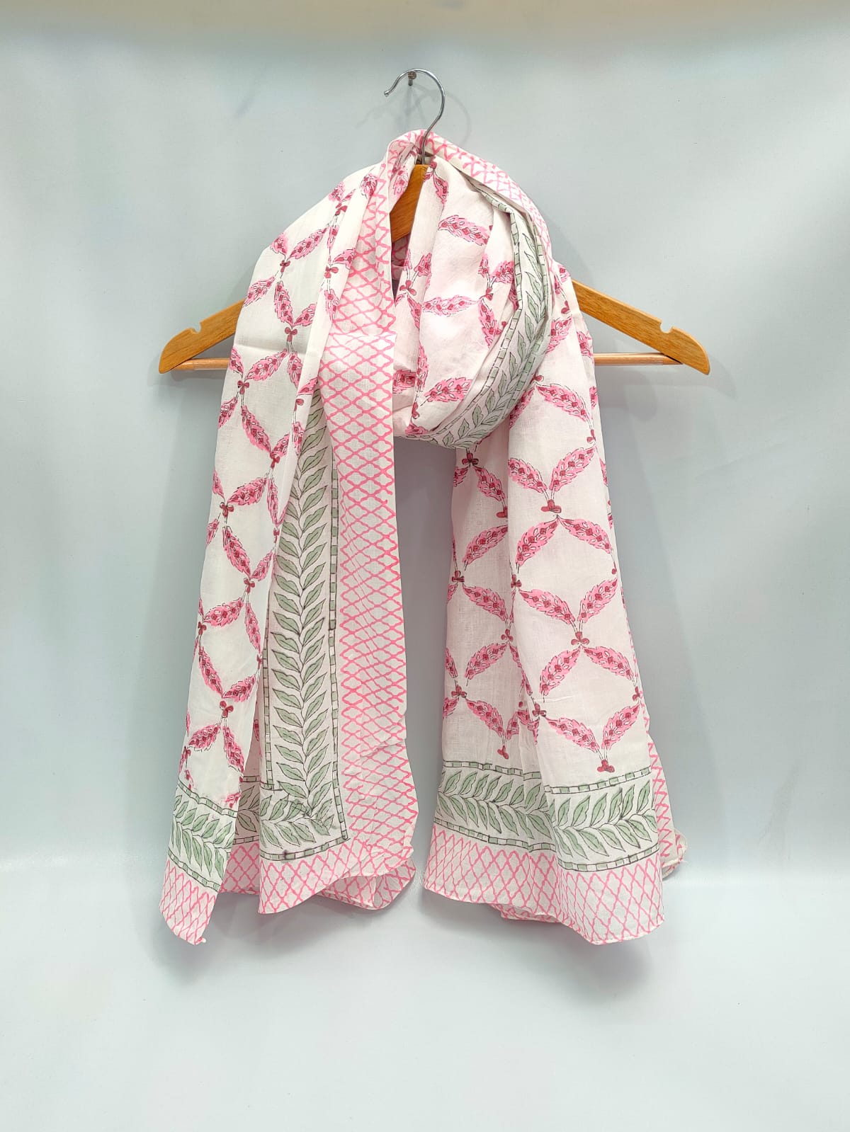 2 meter cotton Stole Dupatta Hand block printed