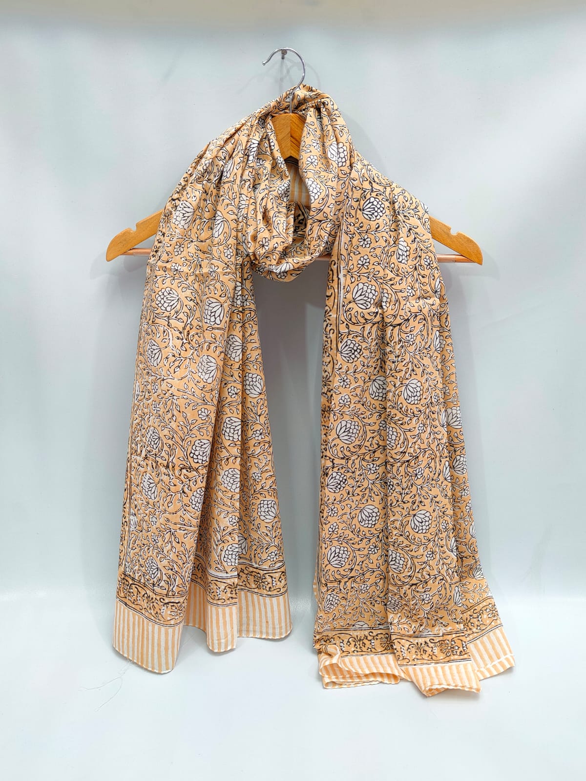2 meter cotton Stole Dupatta Hand block printed