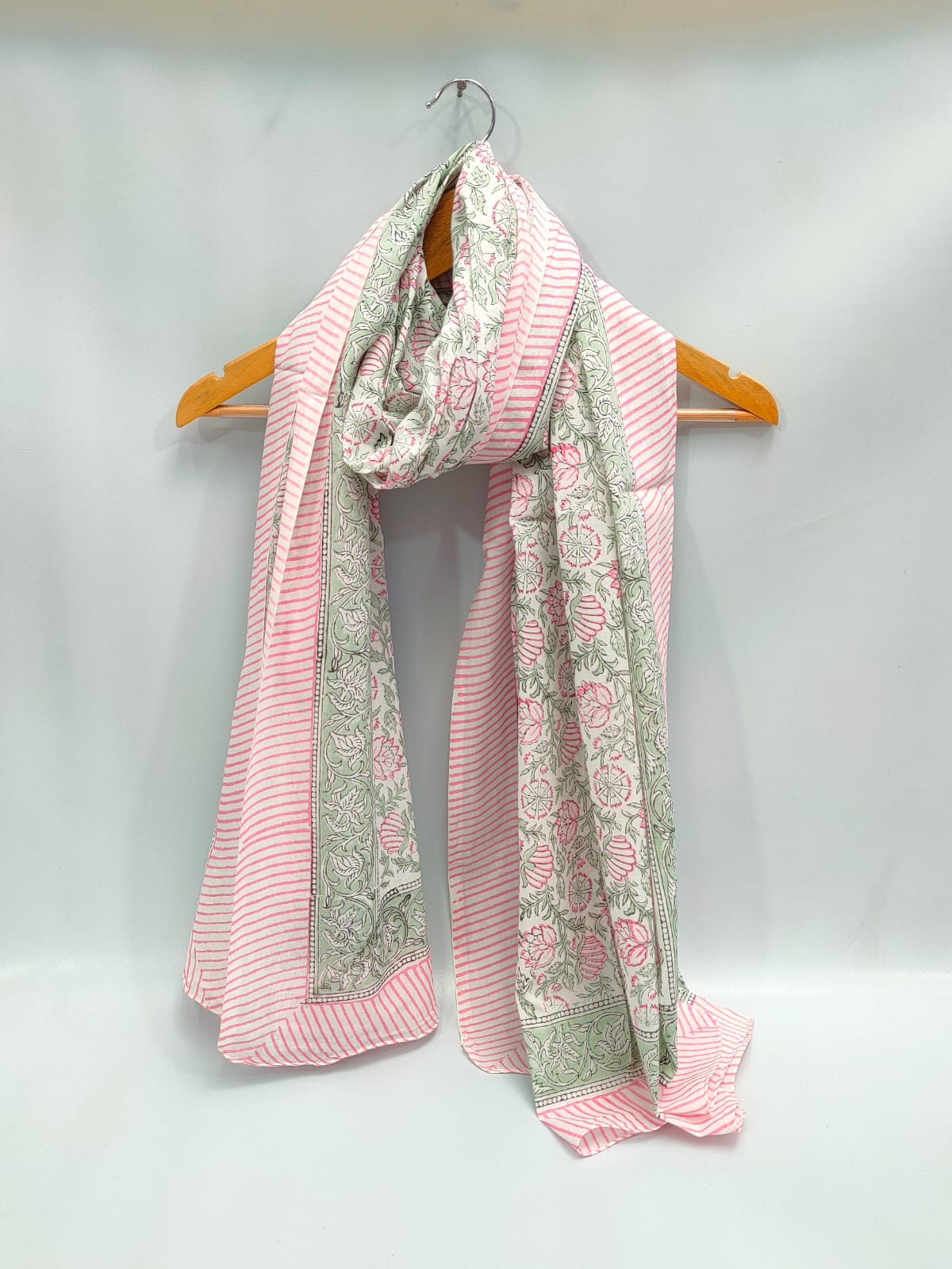 2 meter cotton Stole Dupatta Hand block printed