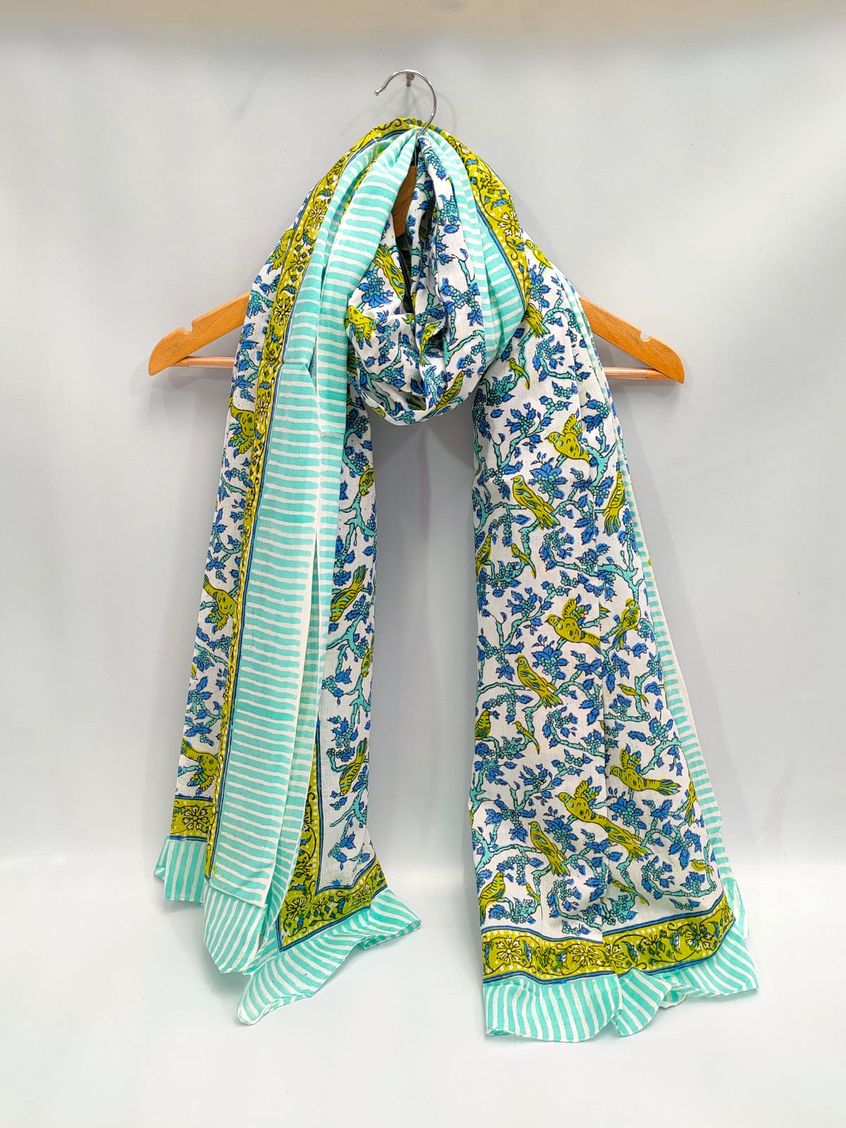 2 meter cotton Stole Dupatta Hand block printed
