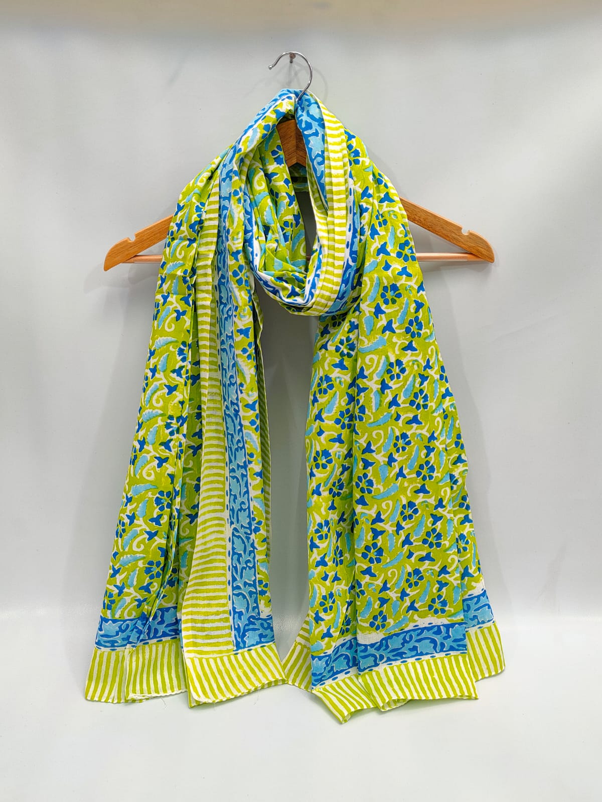 2 meter cotton Stole Dupatta Hand block printed