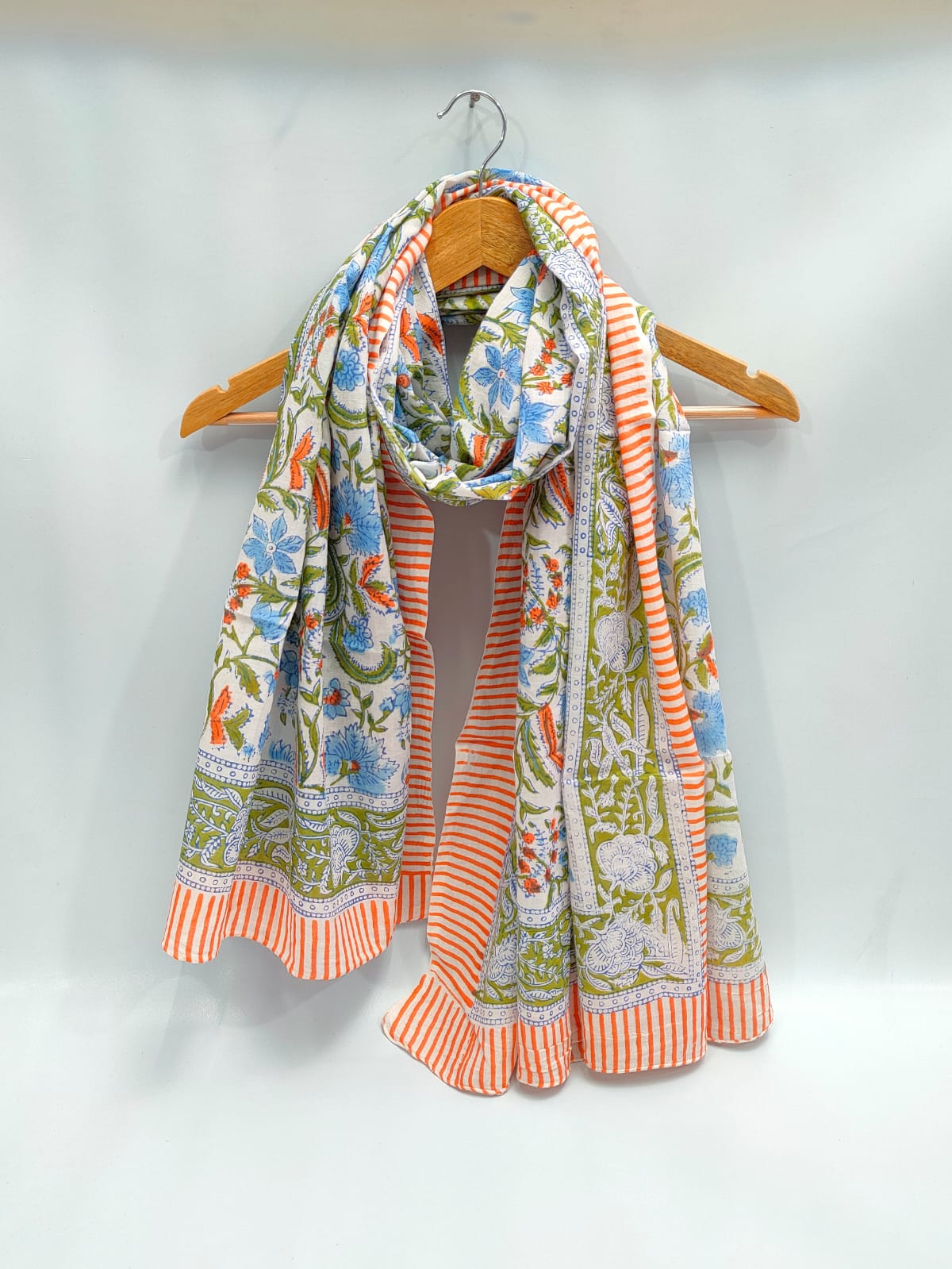 2 meter cotton Stole Dupatta Hand block printed