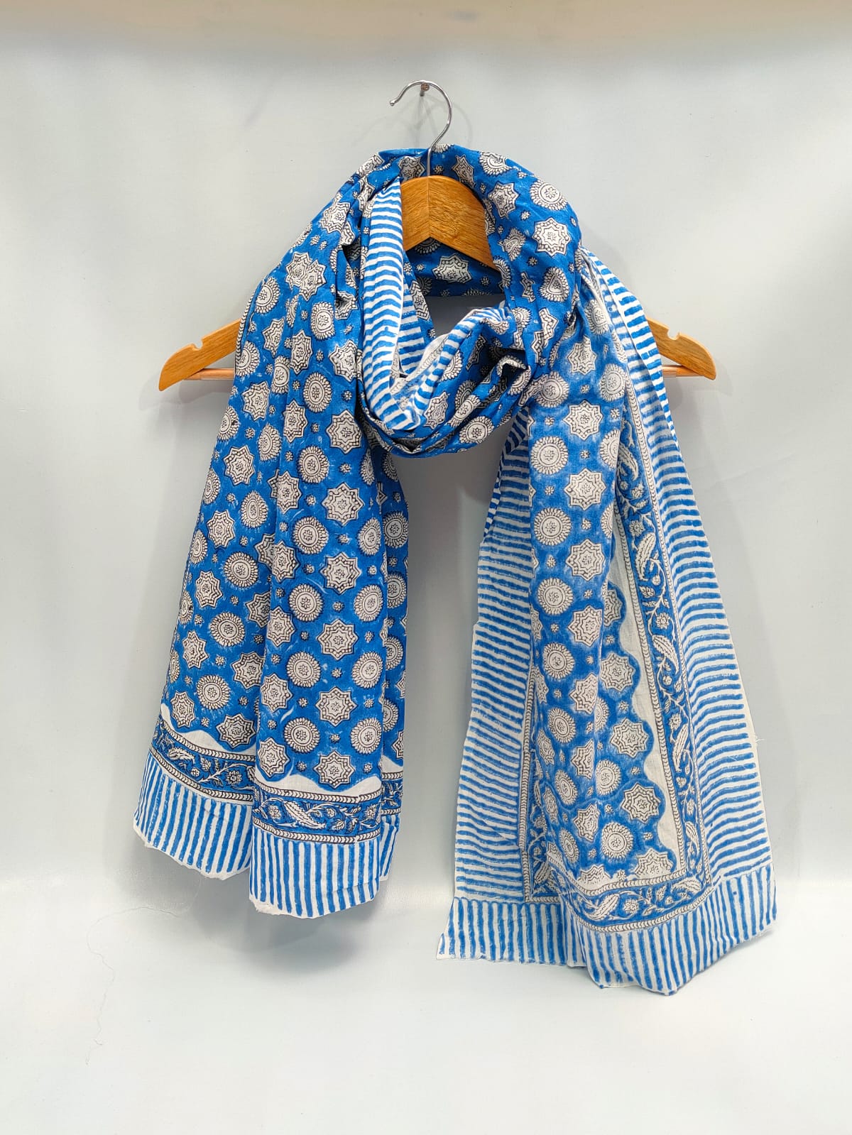 2 meter cotton Stole Dupatta Hand block printed