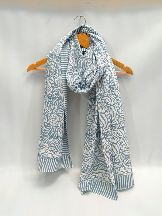 2 meter cotton Stole Dupatta Hand block printed