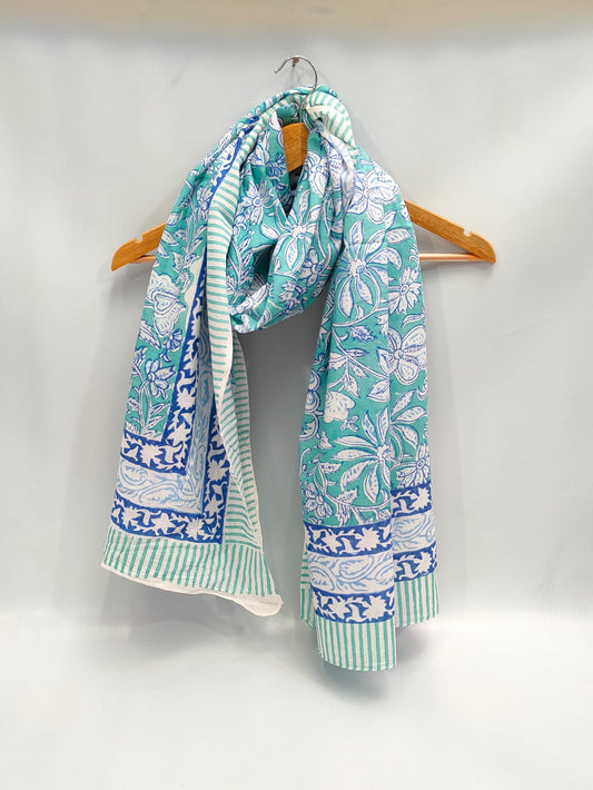 2 meter cotton Stole Dupatta Hand block printed