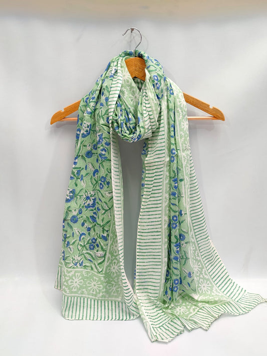 2 meter cotton Stole Dupatta Hand block printed