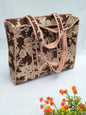 Quilted Tote Bag with zipper - 17x18x 6 inches