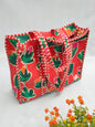 Quilted Tote Bag with zipper - 17x18x 6 inches