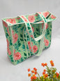 Quilted Tote Bag with zipper - 17x18x 6 inches