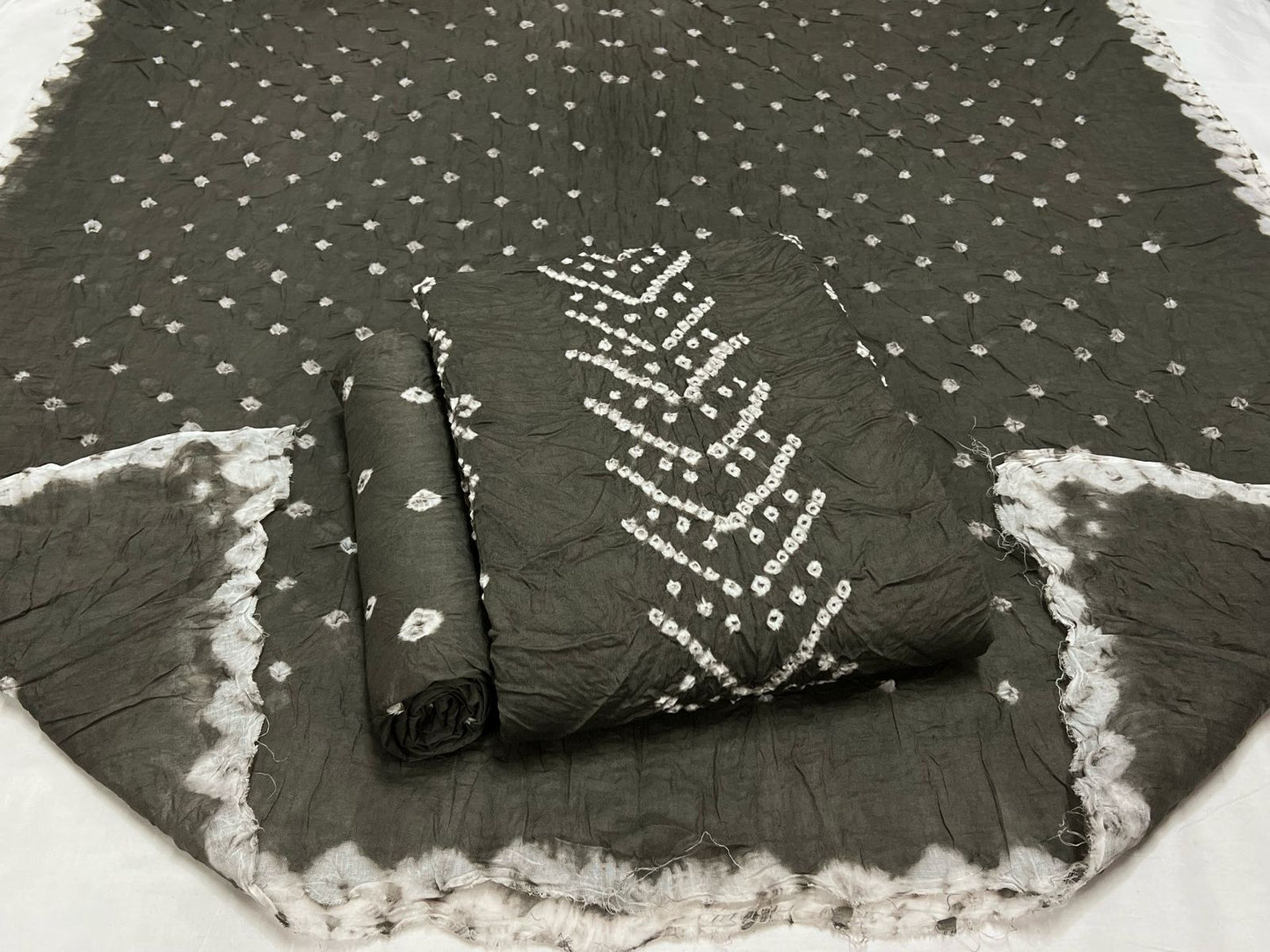 Best quality Bandhani Cotton Suit Set with Cotton Dupatta