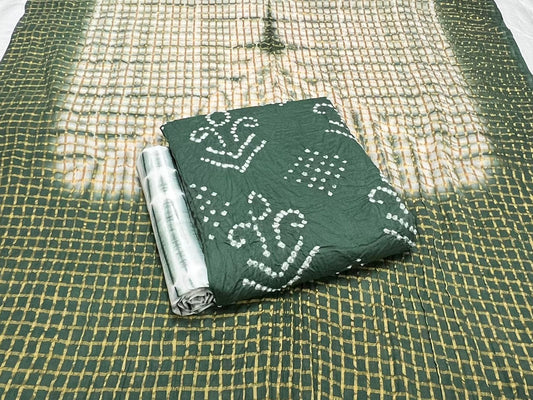 Best quality Bandhani Cotton Suit Set with Cotton Dupatta