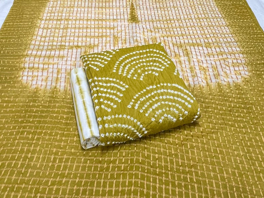 Best quality Bandhani Cotton Suit Set with Cotton Dupatta