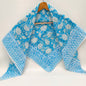 Hand Block Printed Cotton Scarf - 100x100 cm
