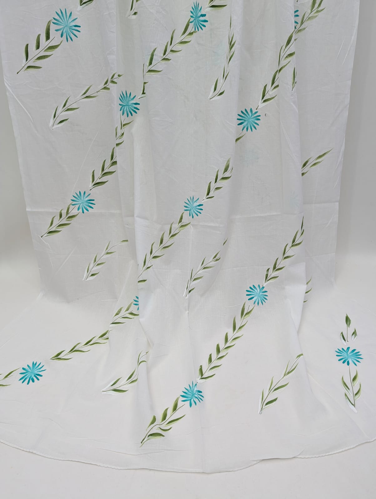 2.5 Meter Brush Paint Cotton Dupatta - TSPBPD11