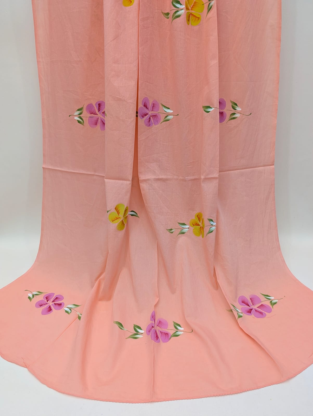 2.5 Meter Brush Paint Cotton Dupatta - TSPBPD7