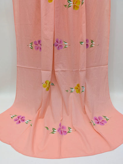 2.5 Meter Brush Paint Cotton Dupatta - TSPBPD7