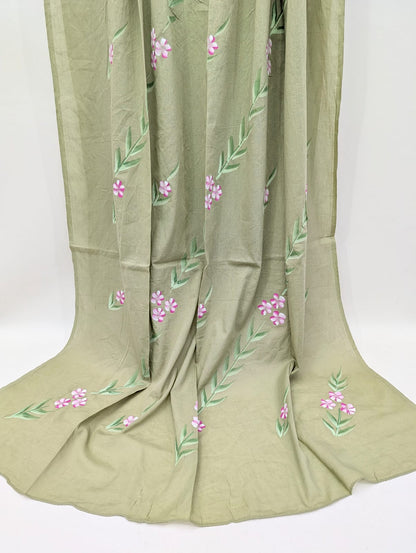 2.5 Meter Brush Paint Cotton Dupatta - TSPBPD6