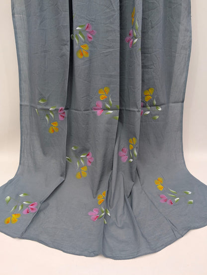 2.5 Meter Brush Paint Cotton Dupatta - TSPBPD10