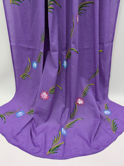 2.5 Meter Brush Paint Cotton Dupatta - TSPBPD22