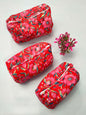 Set of 3 Pouches With A Waterproof Lining, Perfect For Cosmetics